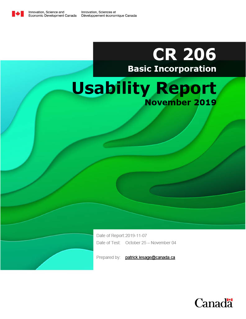 Cover image of the usability report